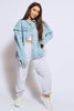 Unisex Oversized Mid Wash Overlay Denim Jacket