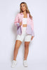 Pink Denim Oversized Denim Jacket