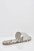 White Snake Diamante Embellished Sliders