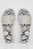 White Snake Diamante Embellished Sliders