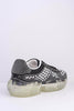 Black Shimmer Diamante Clear Chunky Sole Trainers