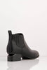 Black Pu Ankle Boots with Cut Out Heel