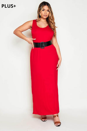 Plus+ Red Jersey Maxi Dress