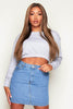 Mid Wash Denim Mini Skirt