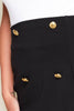 Black Mini Skirt with Gold Buttons