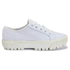 White Canvas Trainers with Chunky Sole