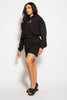 Black Plain Boyfriend Sweat Shorts