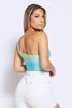 Ocean Ombre Cut Out Slinky One Shoulder Bodysuit