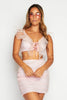 Pink Organza Bralet & Mini Skirt Co-ord