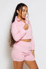 Pettie Pink Zip Through Sweat & Shorts Tracksuit