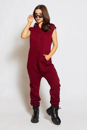 Wine Sleeveless Onesie