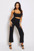 Black Rib Cami & Wide Leg Trousers Co-ord