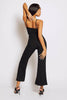 Black Rib Cami & Wide Leg Trousers Co-ord