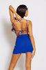 Blue Knit Mini Skirt & Backless Top Co-ord