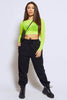 Neon Lime Mesh Crop Top