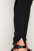 Black High Neck Split Hem Jumpsuit