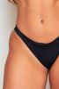 Black Crinkle V Front Bikini Bottoms