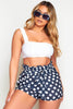 Black Polkadot Paperbag Tie Shorts