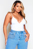 White Slinky Skinny Strappy Bodysuit