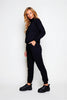 Black Chunky Rib Roll Neck Jumper & Joggers Co-ord