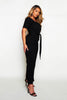 Petite Black Square Neck Wide Leg Jumpsuit