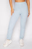 Light Blue Towelling Straight Leg Joggers