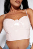 Dusty Pink Vinyl Bustier Crop Top