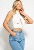 White Underwired Halter Neck Top