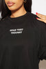 Black Hold That Thought Oversize-Crop-T.Shirt