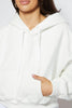 White Crop Basic Hoodie