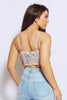 Pastel Tie Dye Mesh Ruched Crop Top