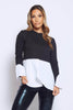 Black Contrast 2 in 1 Jumper