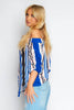 Plus+ Blue Stripe Bardot Top