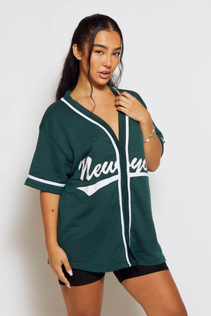 Green New York Baseball Jersey