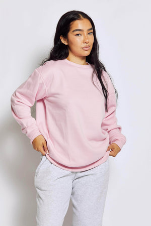 Light Pink Oversize Basic Sweatshirt