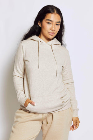 Oatmeal Pullover Longline Hoodie