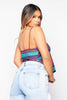 Stripe Backless Crop Cami Top