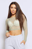 Sage Green Mesh Crop Top