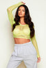 Neon Lime Green Crochet Crop Top