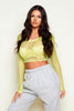 Neon Lime Green Crochet Crop Top