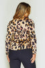 Leopard Satin Deep Plunge Blouse