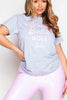 Not Your Barbie Doll Grey Printed T.Shirt