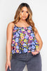 Navy Floral Sheer Cami Top