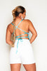 Mint Satin Lace Up Back Bodysuit