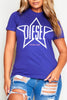 Diesel Purple Star Printed Graphic Tee