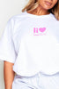 White Love Island Printed Casual T-Shirt