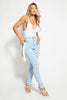 Light Wash Extreme Rip Disco Skinny Jeans