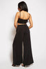 Black Wide Leg Casual Trousers