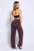 Pink Glitter Stripe Rib Trousers