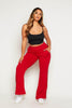 Red 3 Stripe Wide Leg Joggers